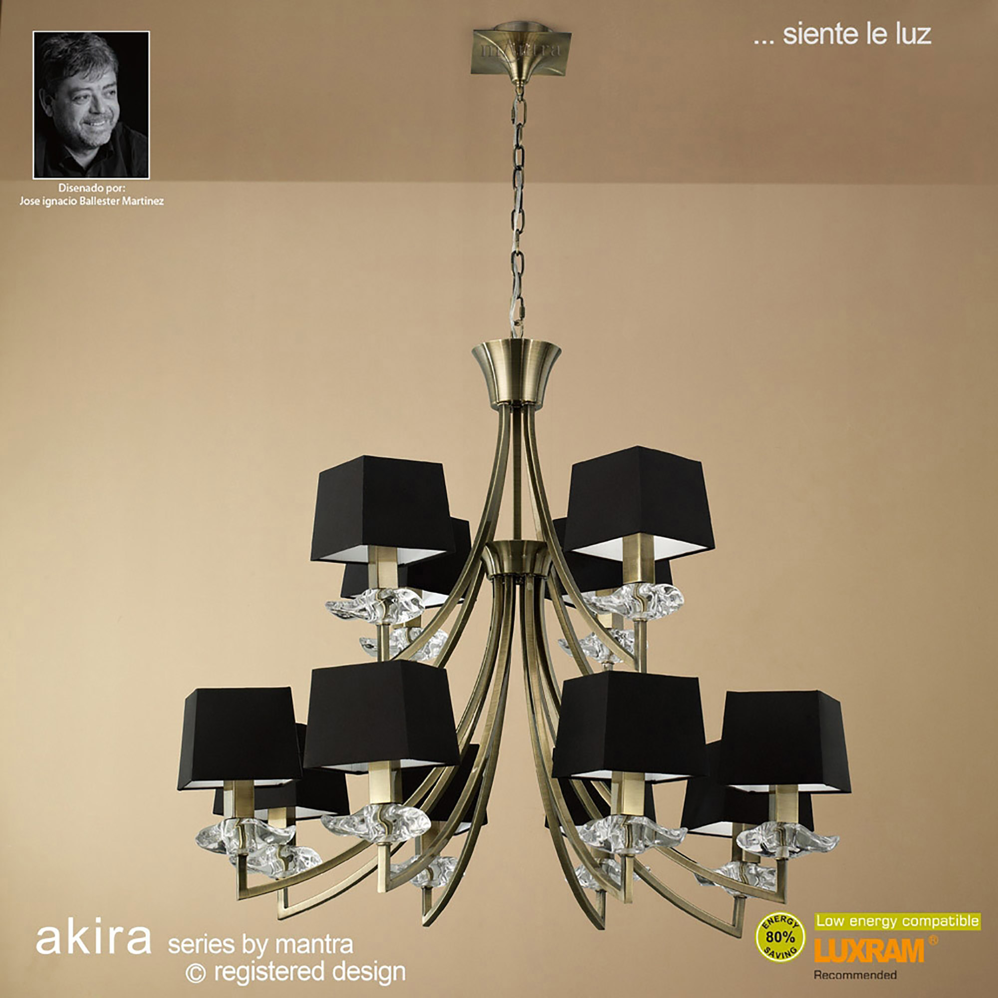 Akira AB Ceiling Lights Mantra Multi Arm Fittings